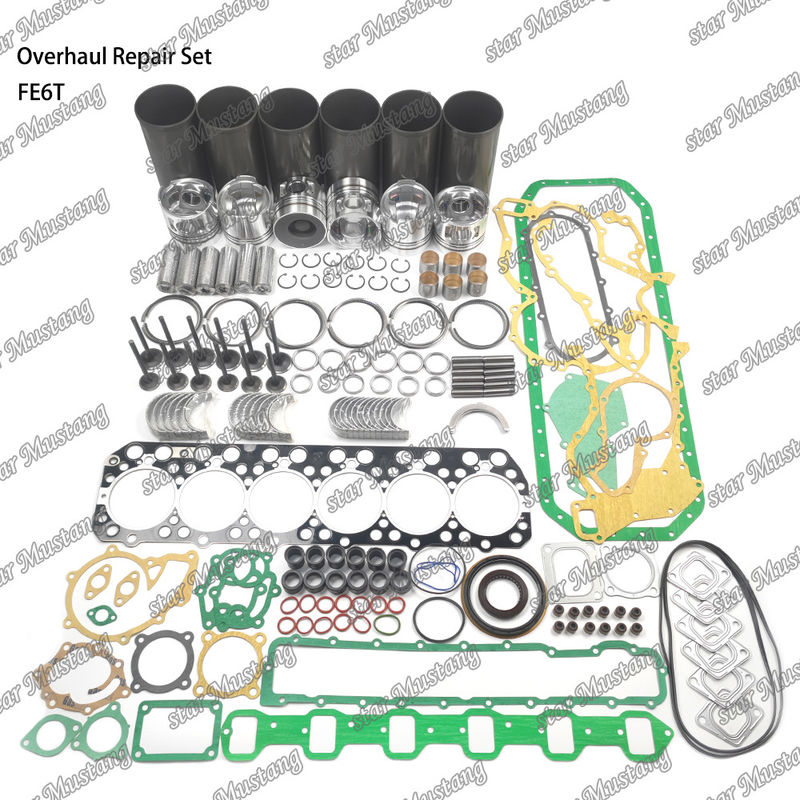 FE6 12V Überholung Reparatur-Kit Zylinder Liner Kolben-Kit Dichtung Kit Ventil Sitz Guide Hauptlager Con Stange Lager für Hino