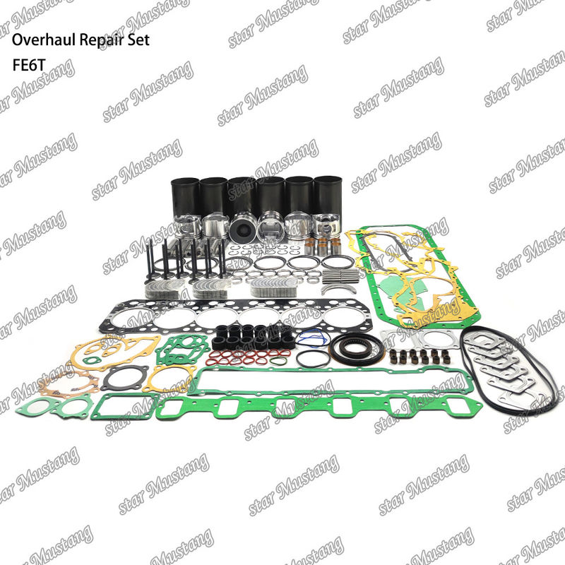 FE6 12V Überholung Reparatur-Kit Zylinder Liner Kolben-Kit Dichtung Kit Ventil Sitz Guide Hauptlager Con Stange Lager für Hino