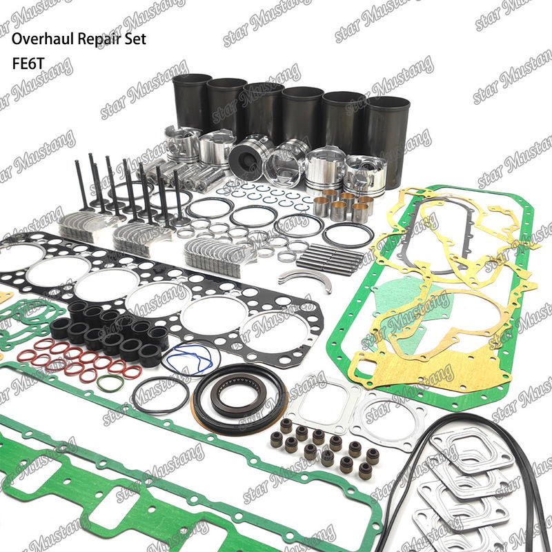 FE6 12V Überholung Reparatur-Kit Zylinder Liner Kolben-Kit Dichtung Kit Ventil Sitz Guide Hauptlager Con Stange Lager für Hino