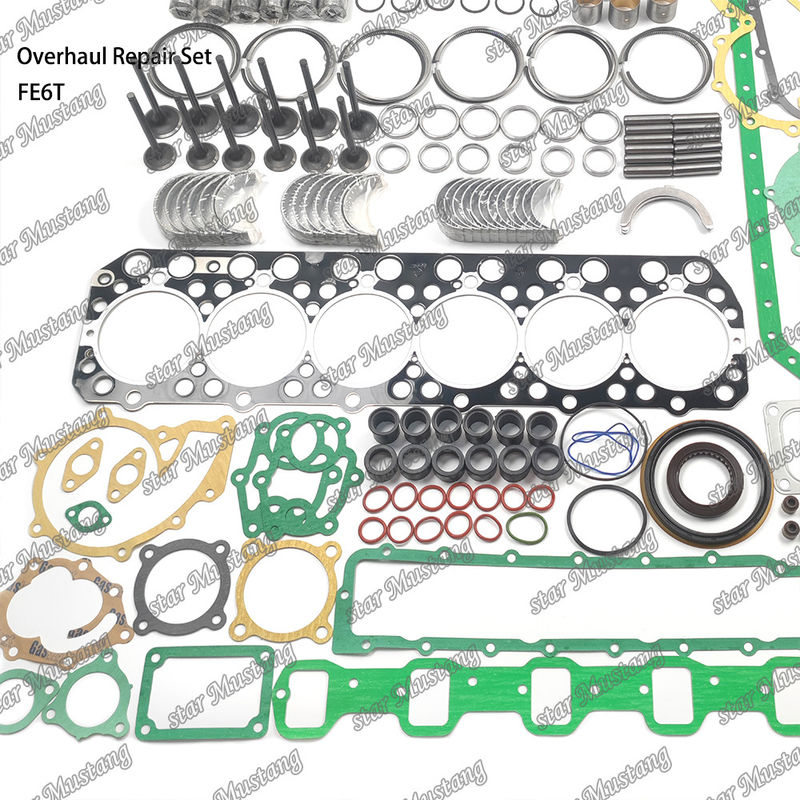 FE6 12V Überholung Reparatur-Kit Zylinder Liner Kolben-Kit Dichtung Kit Ventil Sitz Guide Hauptlager Con Stange Lager für Hino