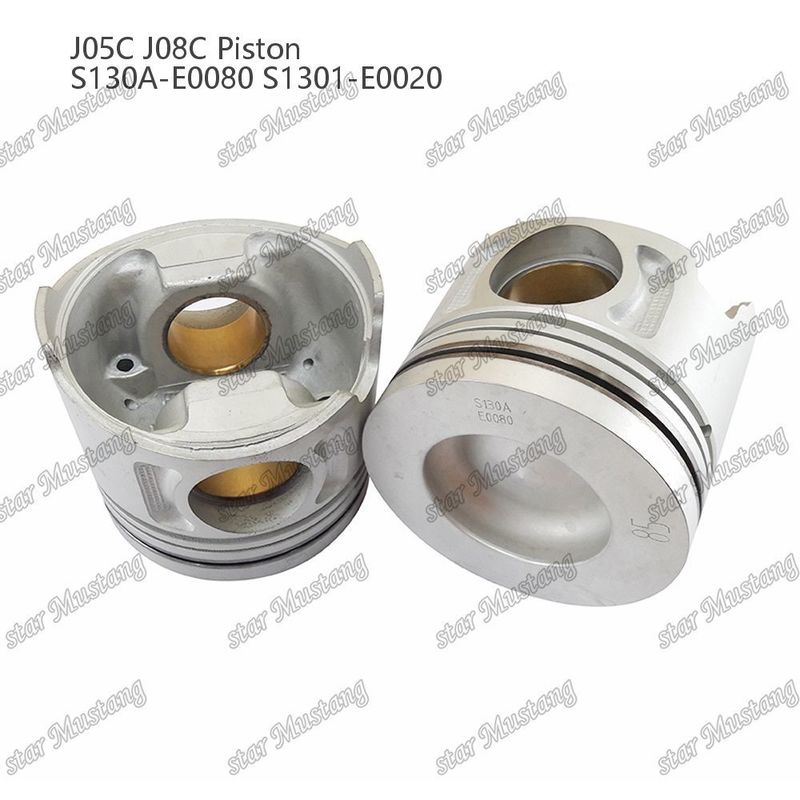 Kolben J05C J08C mit Kupferhülle 65 mm Verbrennungskammer innere Kühlung S130A-E0080 S1301-E0020 Für Hino