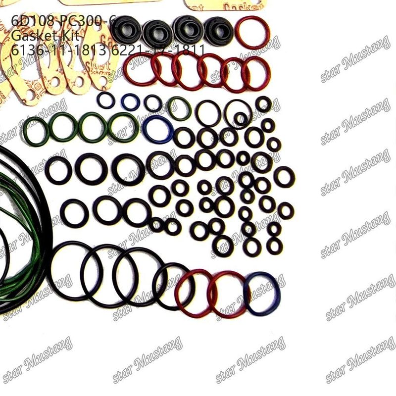 Vollständige Dichtungskette 6D108 PC300-6 6136-11-1813 6221-17-1811 Dichtungssatz für Komatsu Dieselmotoren Reparaturteile