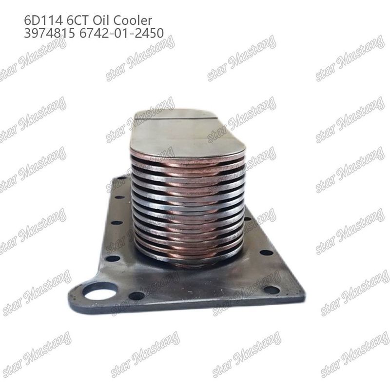 Oil Cooler 6D114 6CT 3974815 6742-01-2450 For Cummins Engine Spare Parts