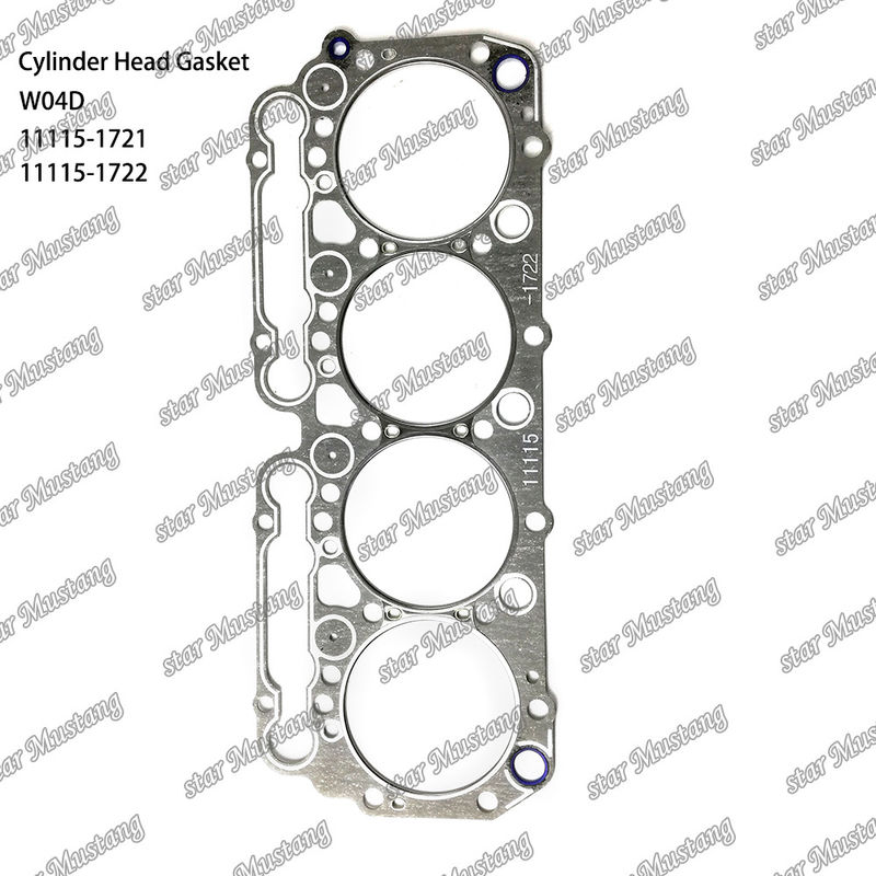 Dichtung des Zylinderkopfes W04D 11115-1721 11115-1722 für HINO-Ersatzteile