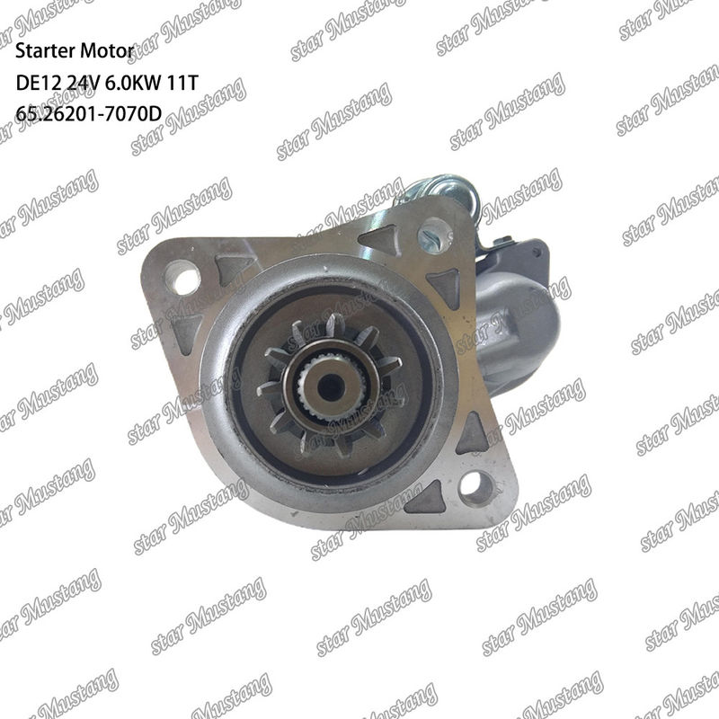 DE12 Motor Starter Motor 24V 6.0KW 11T 65.26201-7070D für DOOSAN DAEWOO Motor Ersatzteile