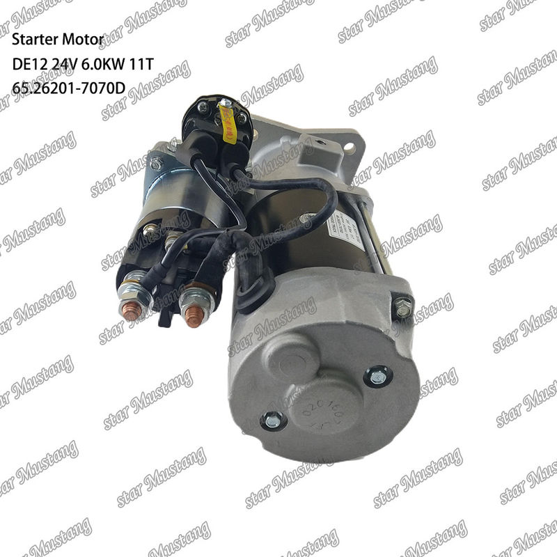 DE12 Motor Starter Motor 24V 6.0KW 11T 65.26201-7070D für DOOSAN DAEWOO Motor Ersatzteile