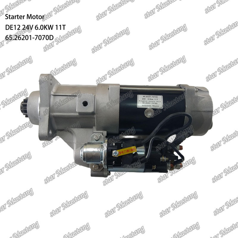 DE12 Motor Starter Motor 24V 6.0KW 11T 65.26201-7070D für DOOSAN DAEWOO Motor Ersatzteile