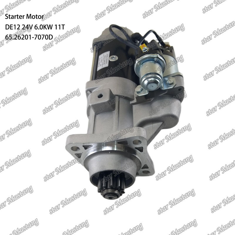 DE12 Motor Starter Motor 24V 6.0KW 11T 65.26201-7070D für DOOSAN DAEWOO Motor Ersatzteile