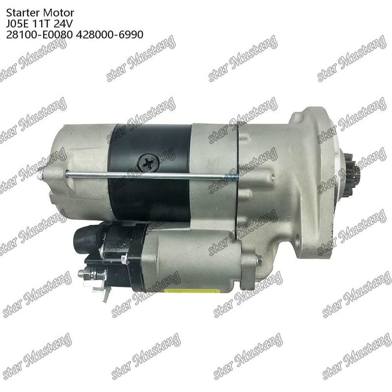 J05E Motorstartermotor 11T 24V 28100-E0080 428000-6990 für HINO-Motoren Ersatzteile