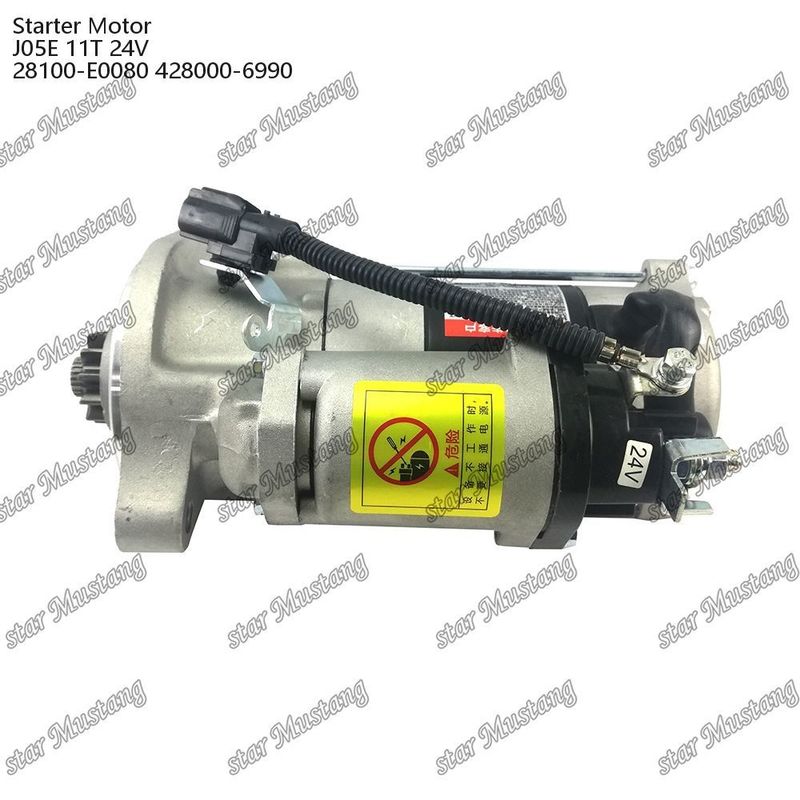 J05E Motorstartermotor 11T 24V 28100-E0080 428000-6990 für HINO-Motoren Ersatzteile