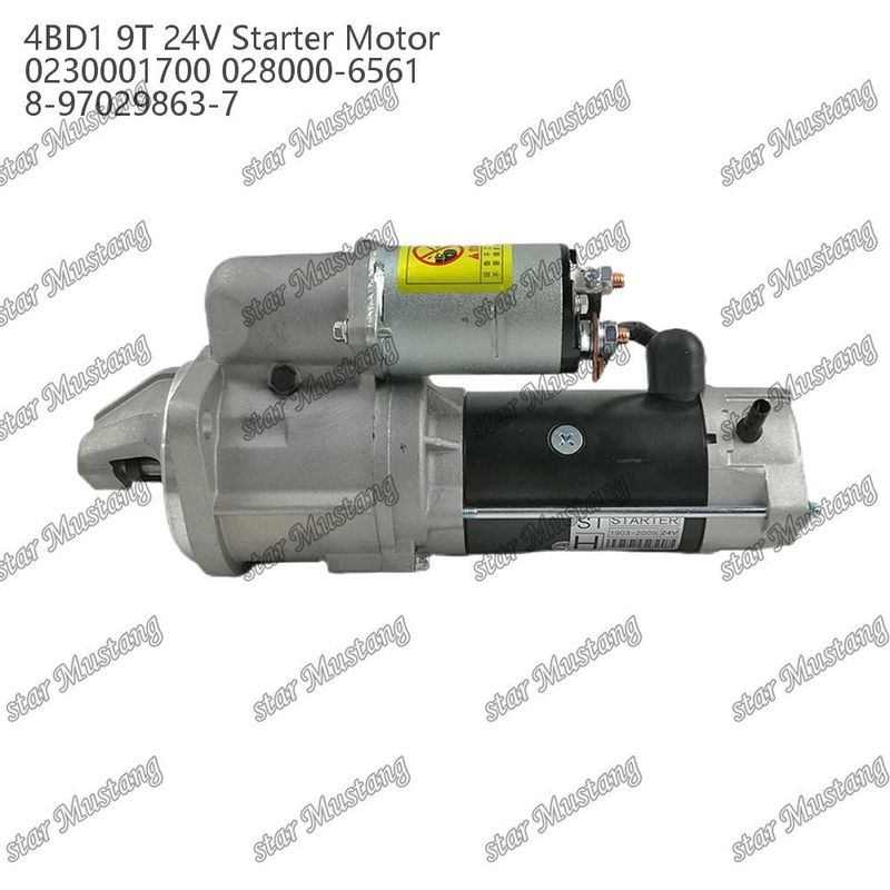 4BD1 Motor Starter Motor 24V 0230001700 028000-6561 8-97029863-7 für ISUZU Motor Ersatzteile
