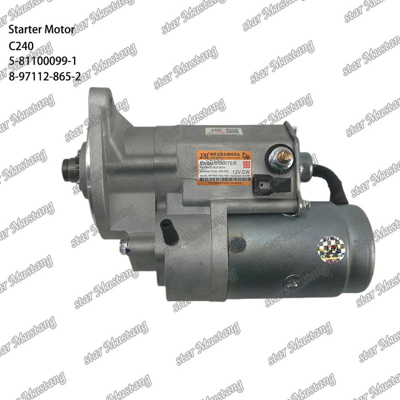 C240 Motor Starter Motor 9T 12V 5-81100099-1 8-97112-865-2 für ISUZU Motor Ersatzteile