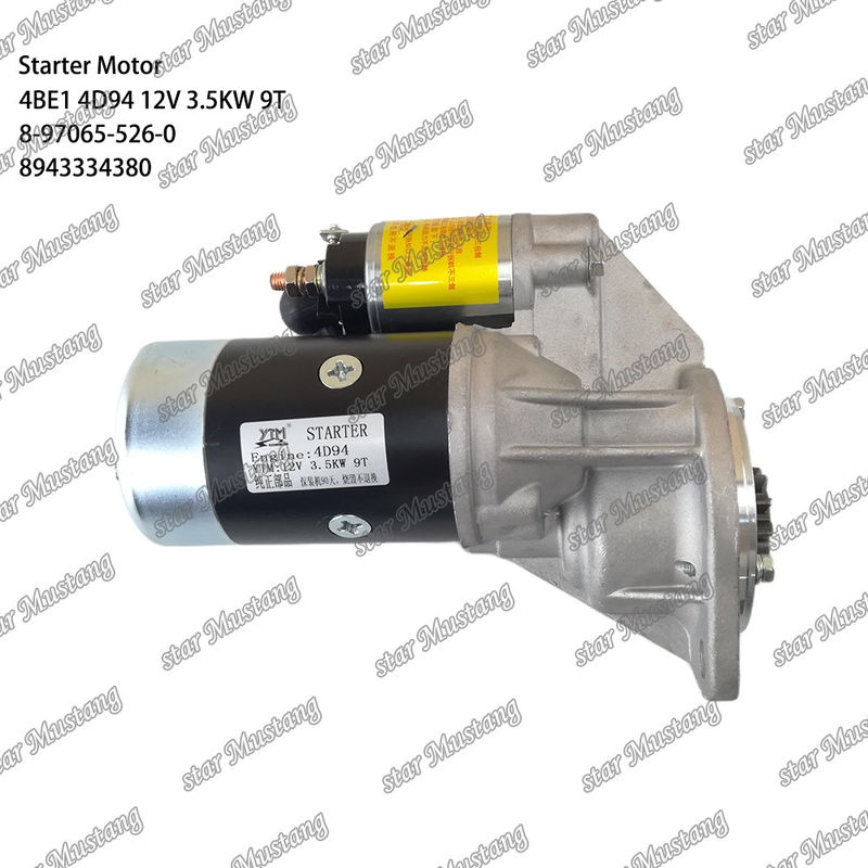 Startmotor 4BE1 4D94 12V 9T 8-97065-526-0 8943334380 geeignet für Komatsu-Motorteile